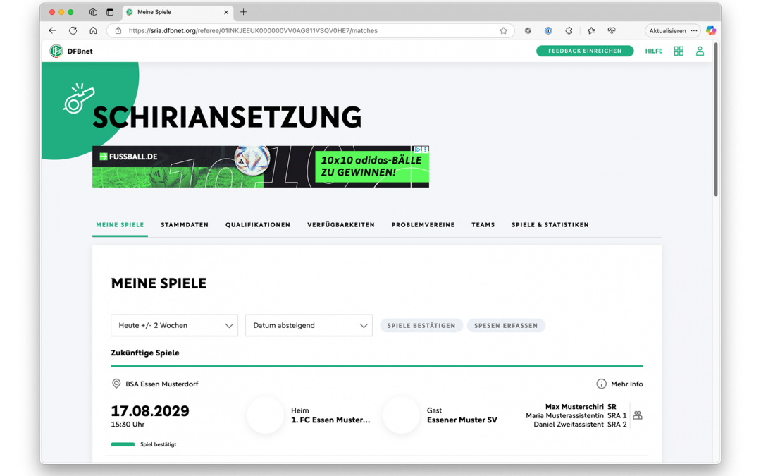 Seit August: Neue DFBnet-Benutzeroberfläche