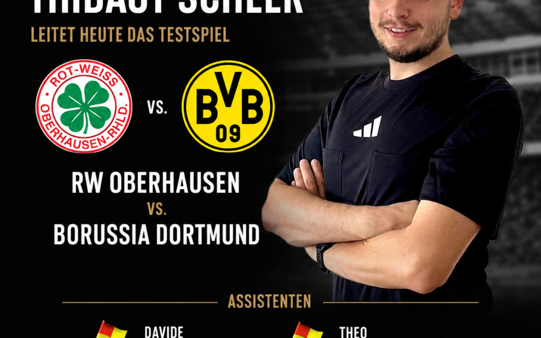 Thibaut Scheer leitet RWO gegen Borussia Dortmund